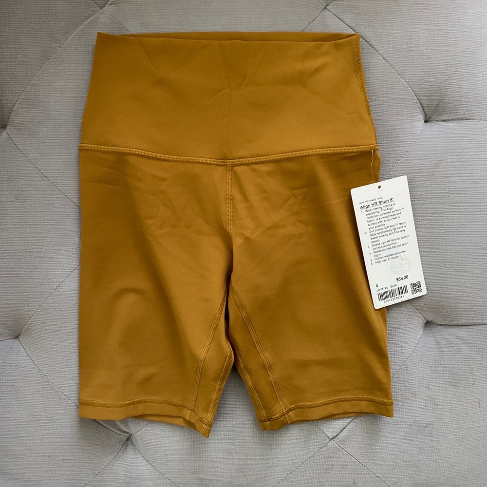 Align HR 8” Shorts in Gold Spice